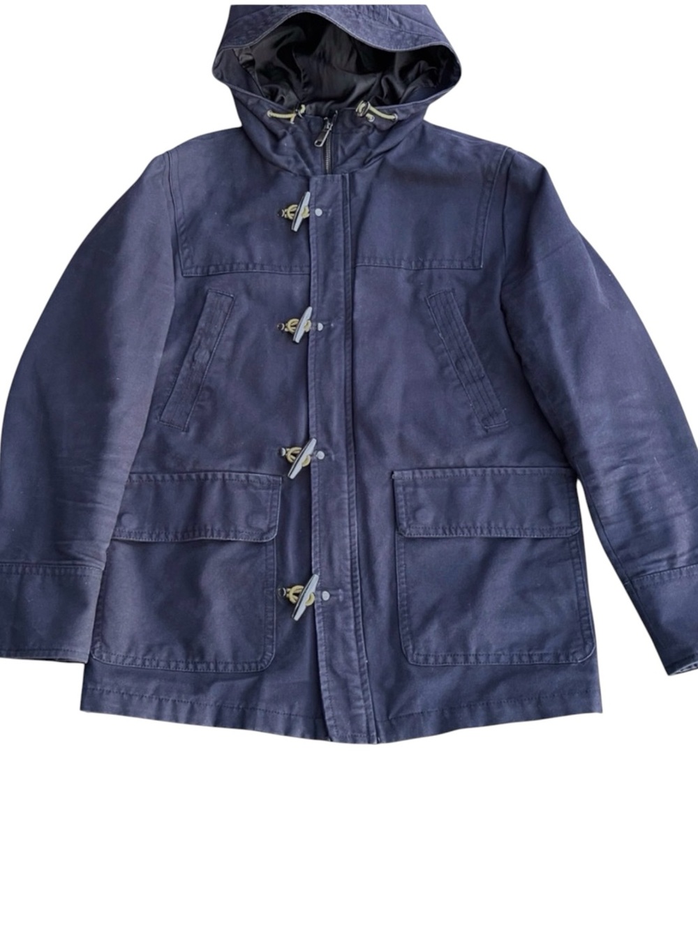 H&M Navy Cotton Toggle Button Duffle Coat (36R/Small)